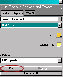 find and replace color